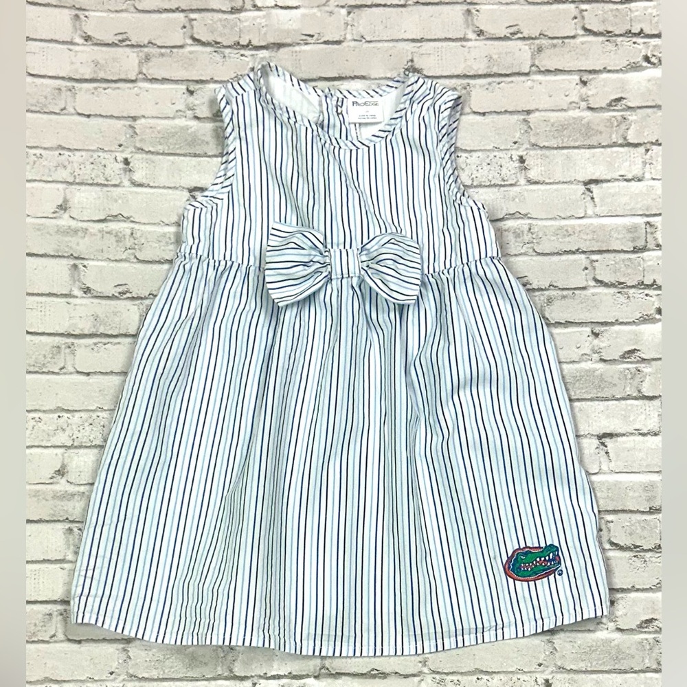 Florida Gators Girls Dress 3T Blue Stripe Bow Game Day College Football